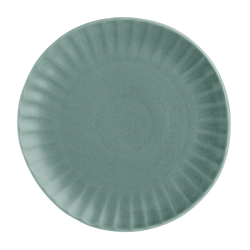 Assiettes plates Corallite vertes 280 mm (lot de 6) - Olympia