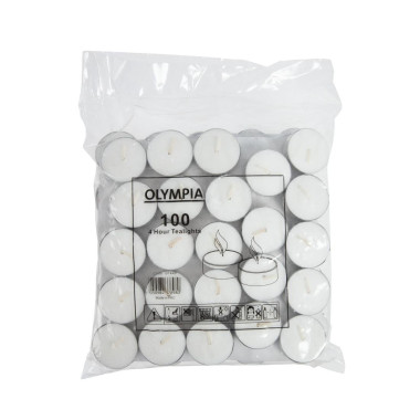 Bougies chauffe-plat 4 heures (Lot de 100) - Olympia