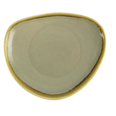Assiette Triangulaire Couleur Mousse Kiln 230mm (Lot de 6) - Olympia