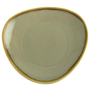 Assiette Triangulaire Couleur Mousse Kiln 280mm (Lot de 4) - Olympia