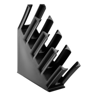 Porte-gobelets en polypropylene noir Kristallon 4 emplacements - Olympia