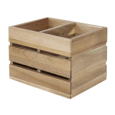 Organisateur de table en bois d'acacia 210x160x150mm - Olympia