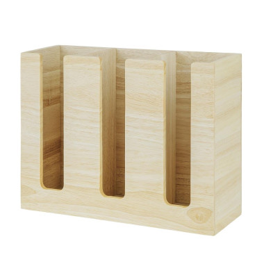 Organisateur de gobelets jetables en bois d'hévéa 340x120x240mm - Olympia