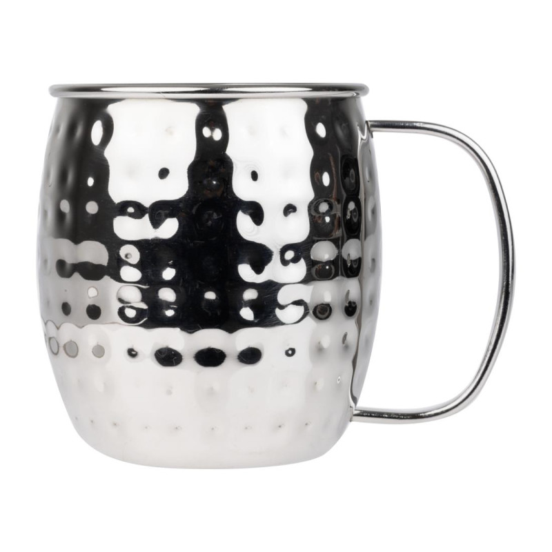 Mugs en acier inoxydable martelé Barware 440ml - Olympia