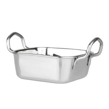 Plat de présentation en inox carré 115x115mm - Olympia