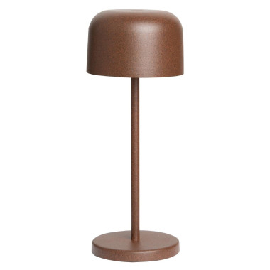 Lampe de table avec abat-jour rond Lucca marron 200mm - Olympia