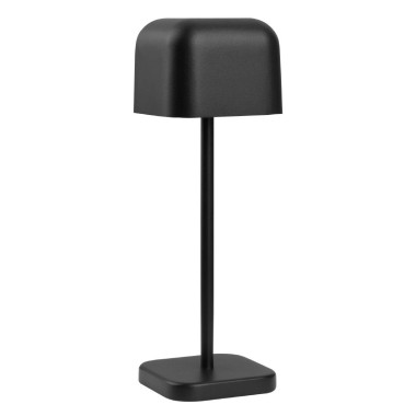 Lampe de table avec abat-jour carré Lucca noire 200mm - Olympia