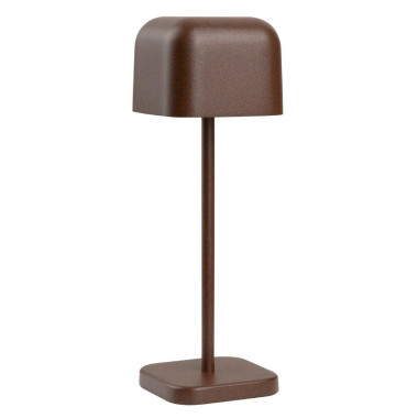 Lampe de table avec abat-jour carré Lucca marron 200mm - Olympia