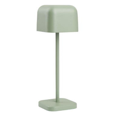 Lampe de table avec abat-jour carré Lucca verte 200mm - Olympia