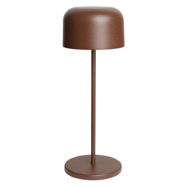 Lampe de table avec abat-jour rond Lucca marron 300mm - Olympia
