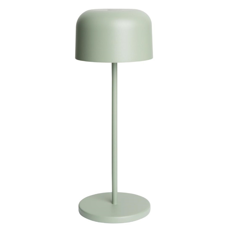 Lampe de table avec abat-jour rond Lucca verte 300mm - Olympia