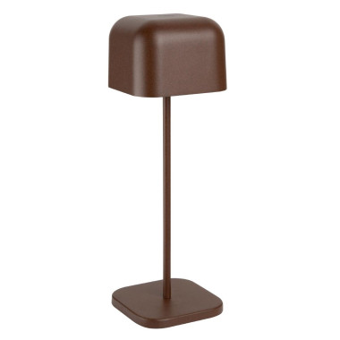 Lampe de table avec abat-jour carré Lucca marron 300mm - Olympia