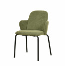 Chaise empilable en tissu Paddy - Vert - Lot de 2 - Veba