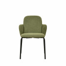 Chaise empilable en tissu Paddy - Vert - Lot de 2 - Veba