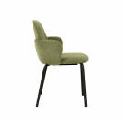 Chaise empilable en tissu Paddy - Vert - Lot de 2 - Veba
