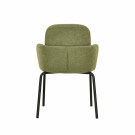 Chaise empilable en tissu Paddy - Vert - Lot de 2 - Veba