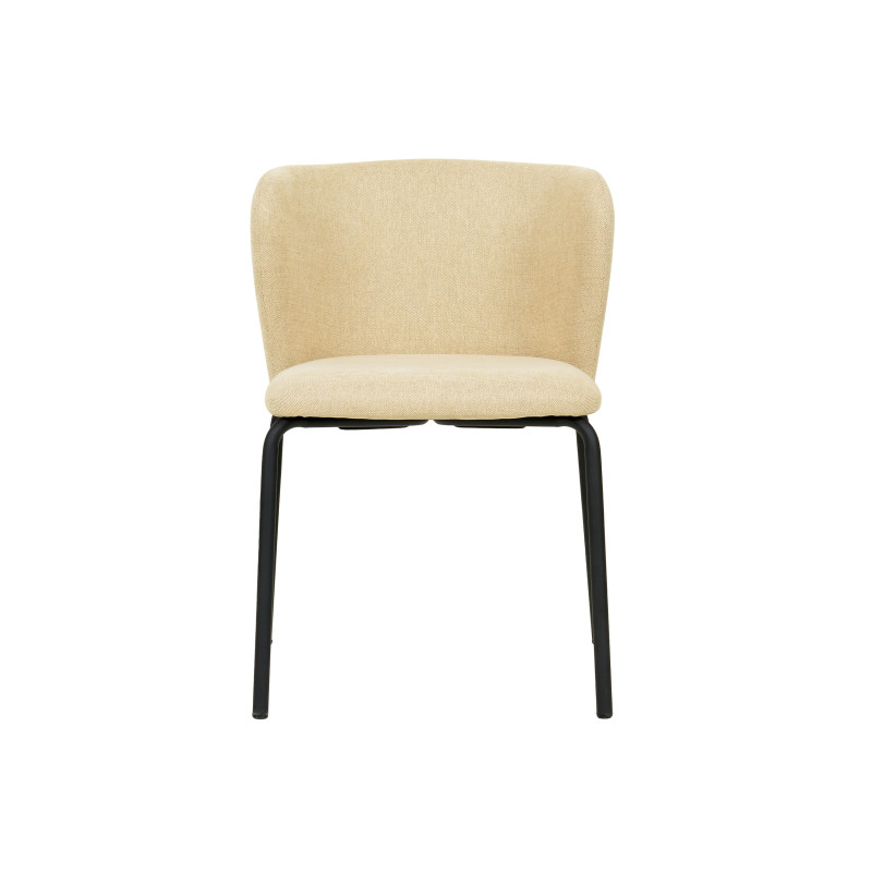 Chaise empilable en tissu Break - Beige - Lot de 2 - Veba