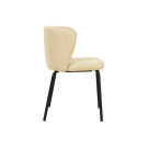 Chaise empilable en tissu Break - Beige - Lot de 2 - Veba
