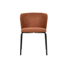Chaise empilable en tissu Break - Marron-rouge - Lot de 2 - Veba