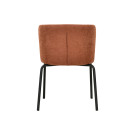 Chaise empilable en tissu Break - Marron-rouge - Lot de 2 - Veba