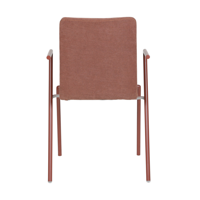 Fauteuil de conférence empilable Fortis - Marron-rouge - Lot de 2 - Veba