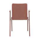 Fauteuil de conférence empilable Fortis - Marron-rouge - Lot de 2 - Veba
