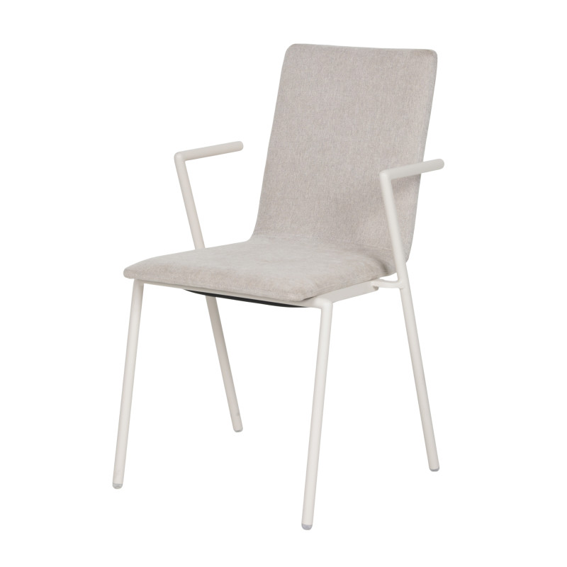 Fauteuil de conférence empilable Fortis - Sable - Lot de 2 - Veba
