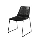 Chaise empilable Kimo - Noir - Lot de 4 - Veba