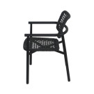 Fauteuil empilable Dante - Noir - Lot de 4 - Veba