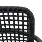 Fauteuil empilable Dante - Noir - Lot de 4 - Veba