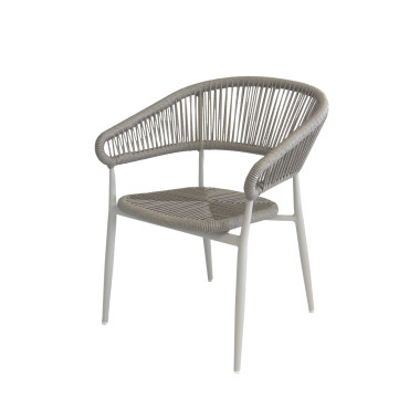 Fauteuil empilable Flint - Sable - Lot de 2 - Veba