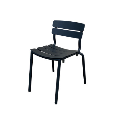 Chaise empilable Shade - Noir - Lot de 4 - Veba