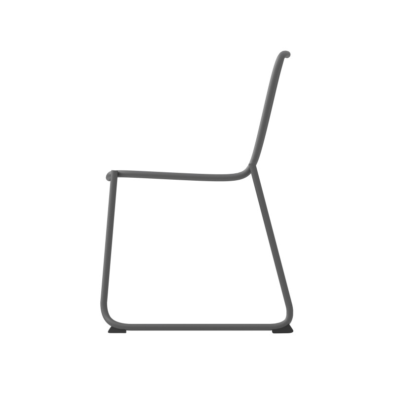 Chaise empilable Mase - Noir - Lot de 4 - Veba