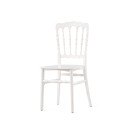 Chaise empilable en polypropylène Napoleon - Blanc ivoire - Lot de 8 - Veba