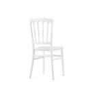 Chaise empilable en polypropylène Napoleon - Blanc ivoire - Lot de 8 - Veba