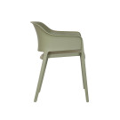 Chaise empilable en polypropylène Giethoorn - Vert mousse - Lot de 4 - Veba