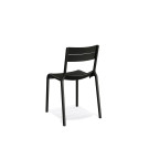 Chaise empilable en polypropylène Calor - Noir - Lot de 4 - Veba