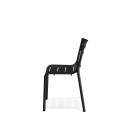 Chaise empilable en polypropylène Calor - Noir - Lot de 4 - Veba