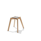 Chaise avec piètement empilable - Assise en tissu Keeve - Bois/vert - Lot de 4 - Veba