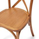Chaise empilable en bois Crossback - Bois/marron clair - Lot de 7 - Veba