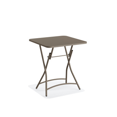 Table bistro pliante en metal Breeze - Cappuccino - Veba