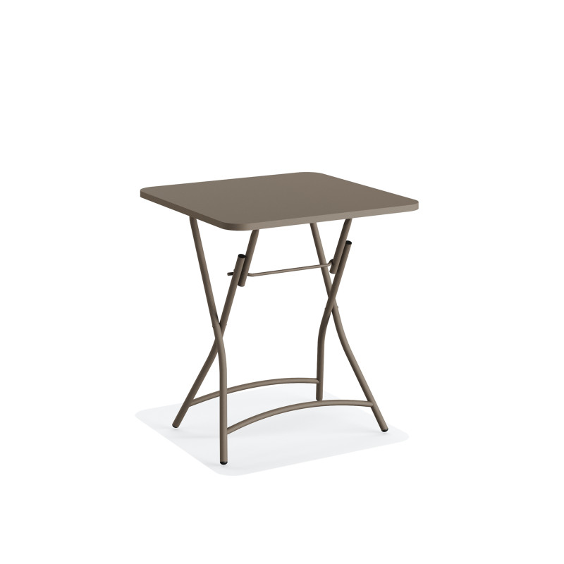 Table bistro pliante en metal Breeze - Cappuccino - Veba
