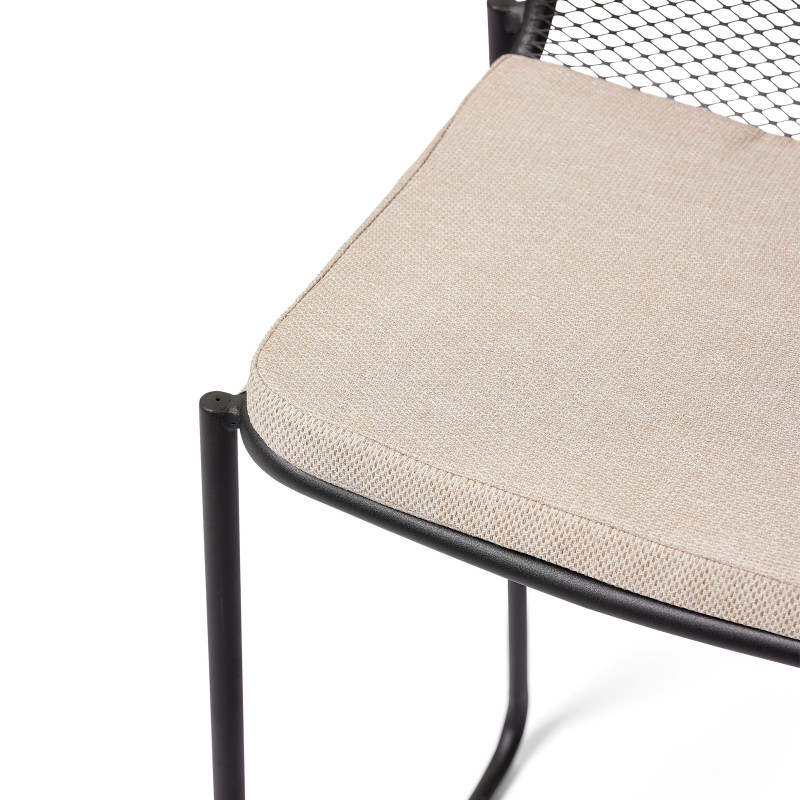 Galette pour chaise et tabouret de bar Mase - Sable - Lot de 4 - Veba