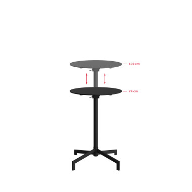 Table de terrasse / mange-debout Versa - Noir - Veba