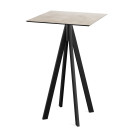 Mange debout Infinity avec piètement noir + plateau hpl moonstone 70x70 cm - Veba
