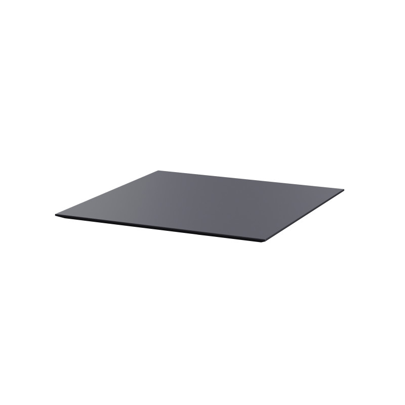 Mange debout Infinity avec piètement blanc + plateau hpl noir 70x70 cm - Veba