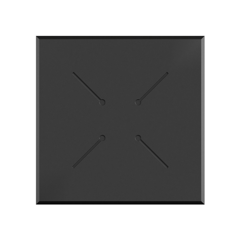 Mange debout Infinity avec piètement blanc + plateau hpl noir 70x70 cm - Veba