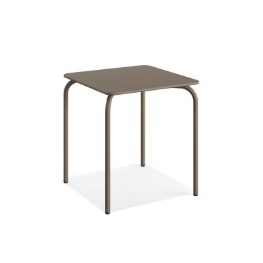 Table de terrasse carrée Olly 70x70 cm- Cappuccino - Veba