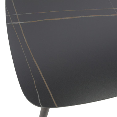Table de terrasse 70x70x76 cm Pedro - Céramique wengé-noir - Veba