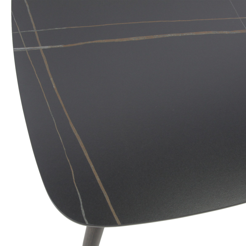 Table de terrasse 70x70x76 cm Pedro - Céramique wengé-noir - Veba